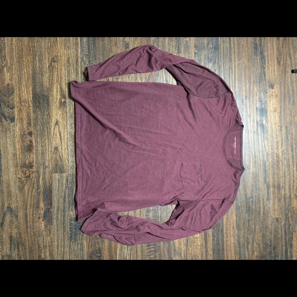 John Varvatos Burgandy fitted shirt